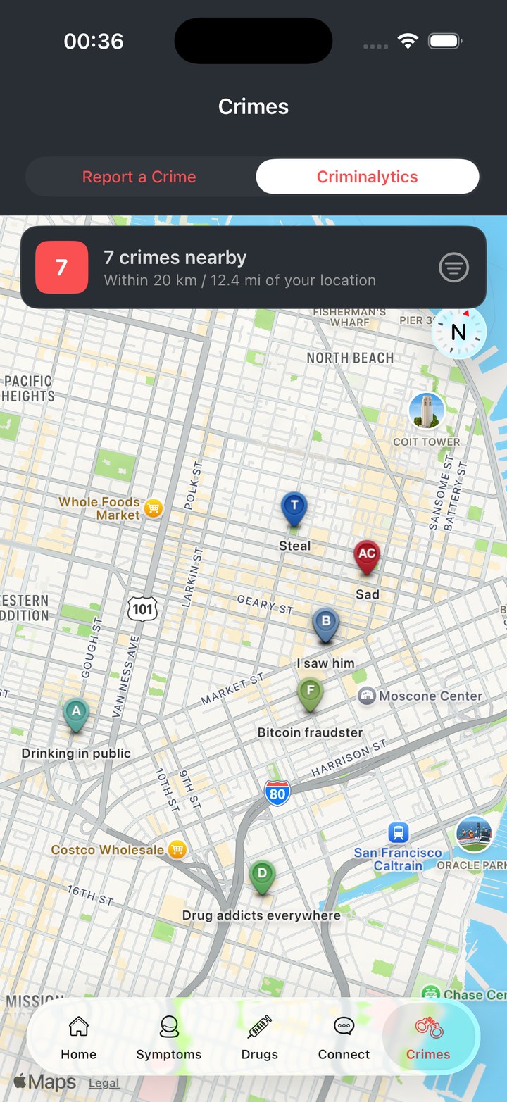 DrugSign Criminalytics map